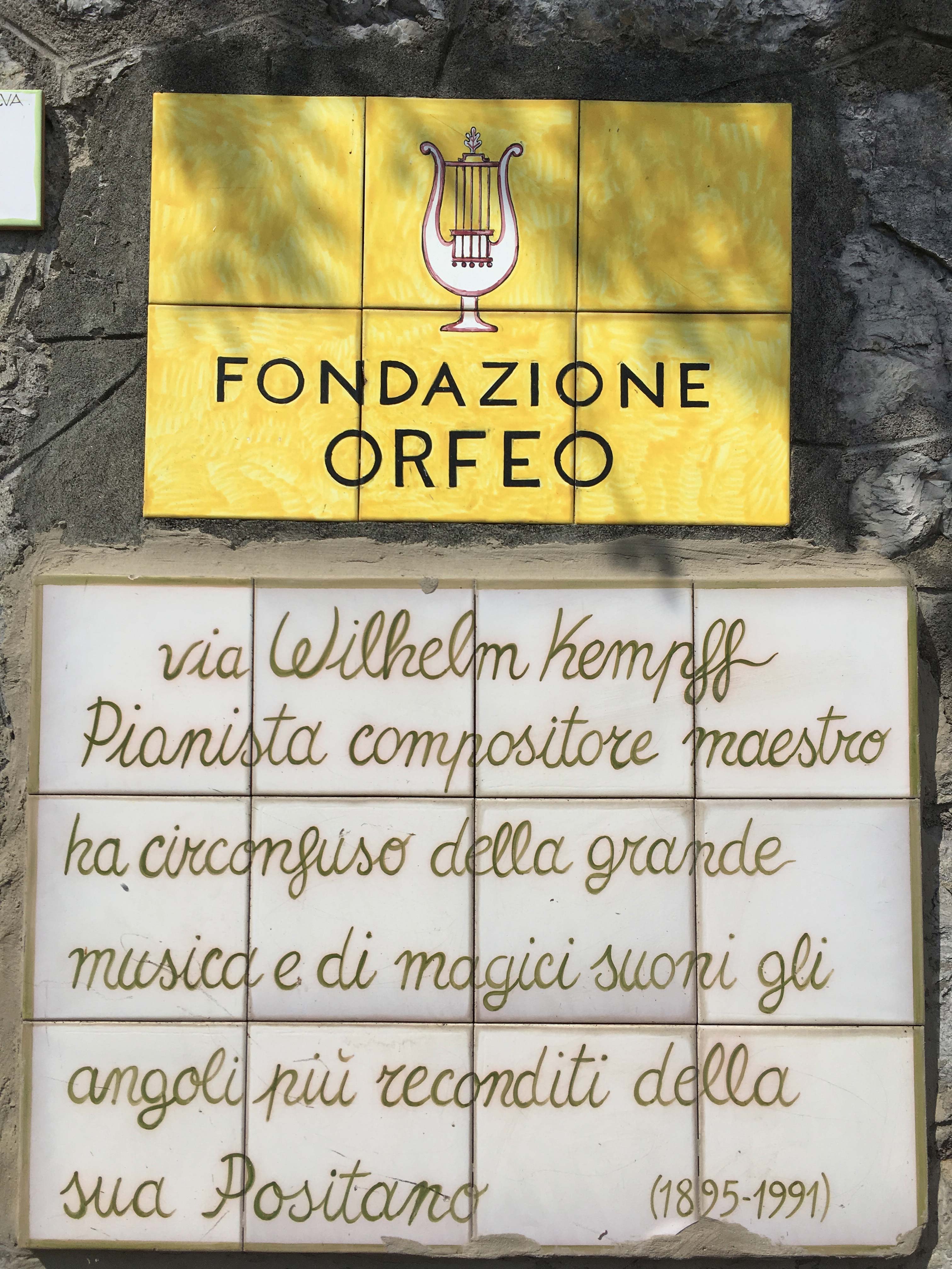 Schild Fondazione Orfeo